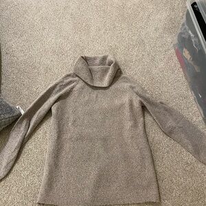 Pink Clover Taupe Cowl Neck Sweater